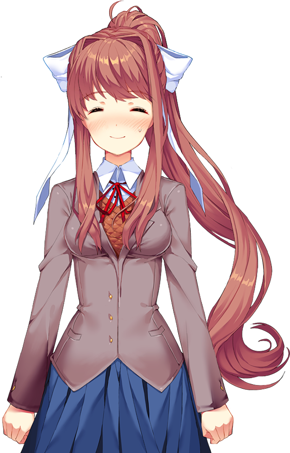 Oc Edited Mediachibi Monika Casual Outfit Sprites Png - Doki Doki  Literature Club Monika Cute, Transparent Png, free png download