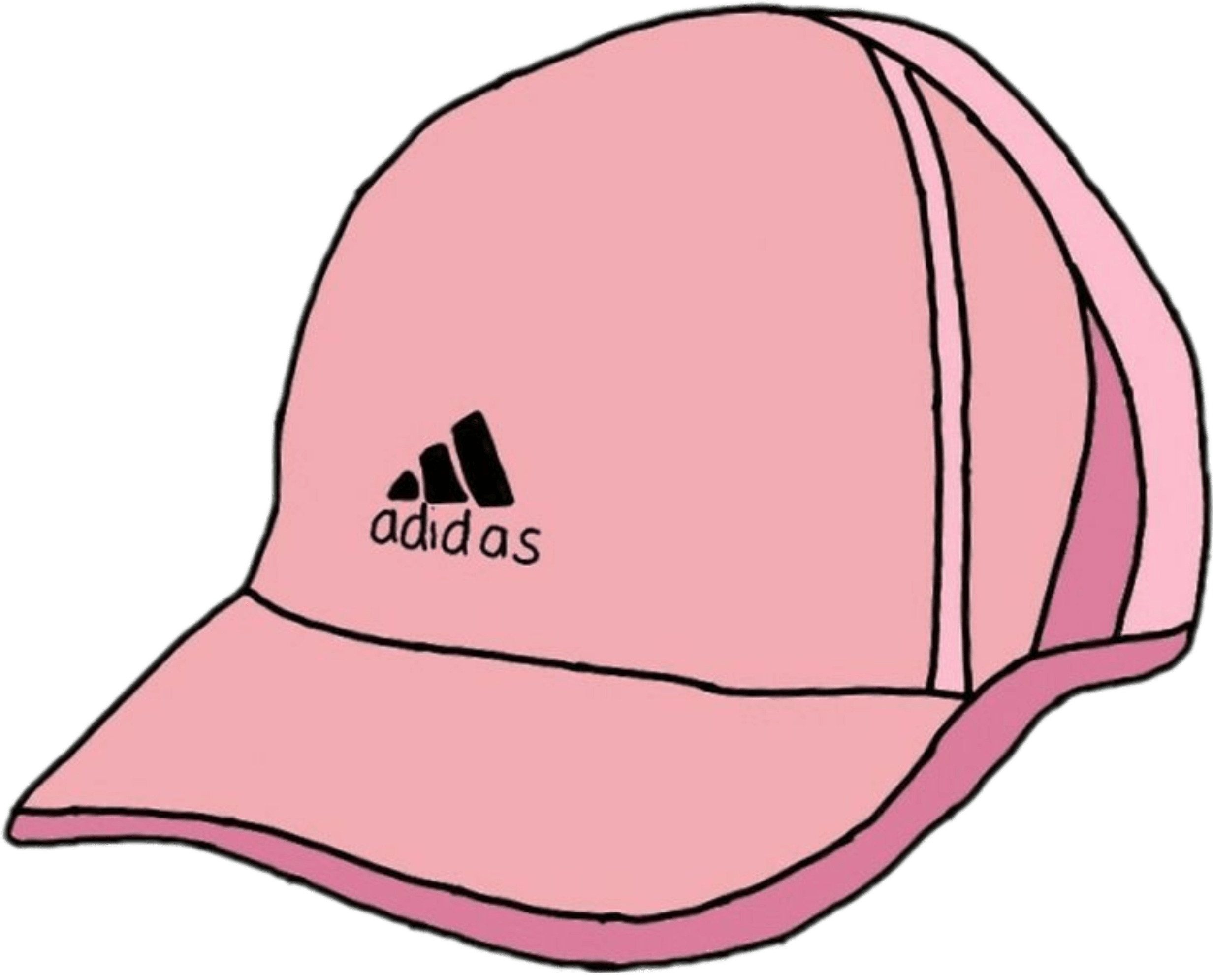 Adidas Logo Tumblr Pink Cartoon Adidas - Adidas Tumblr Stickers, HD Png Download - kawaii tumblr png - Transparent Download (#1254819) - PngFind