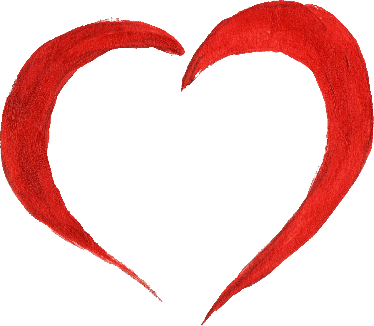 14 Painted Heart - Red Heart Paint Png, Transparent Png - drawn heart ...