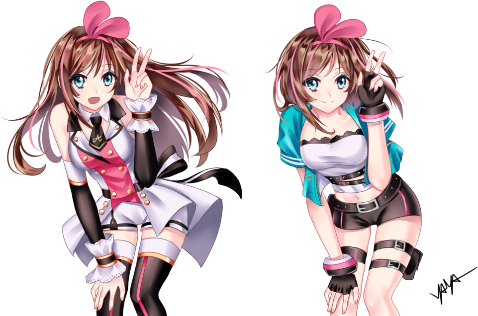 Iam Platform - Kizuna Ai New Version, HD Png Download - anime hair png