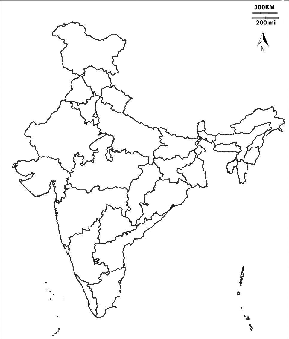 How to draw India outline map