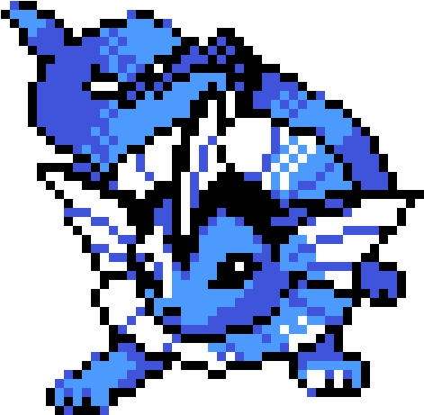 Vaporeon - Pixel Art Grid Pokemon, HD Png Download - vaporeon png