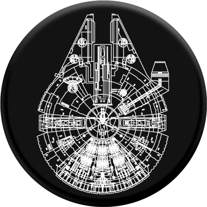 Star Wars Millennium Falcon Print HD Png Download 1000x1000