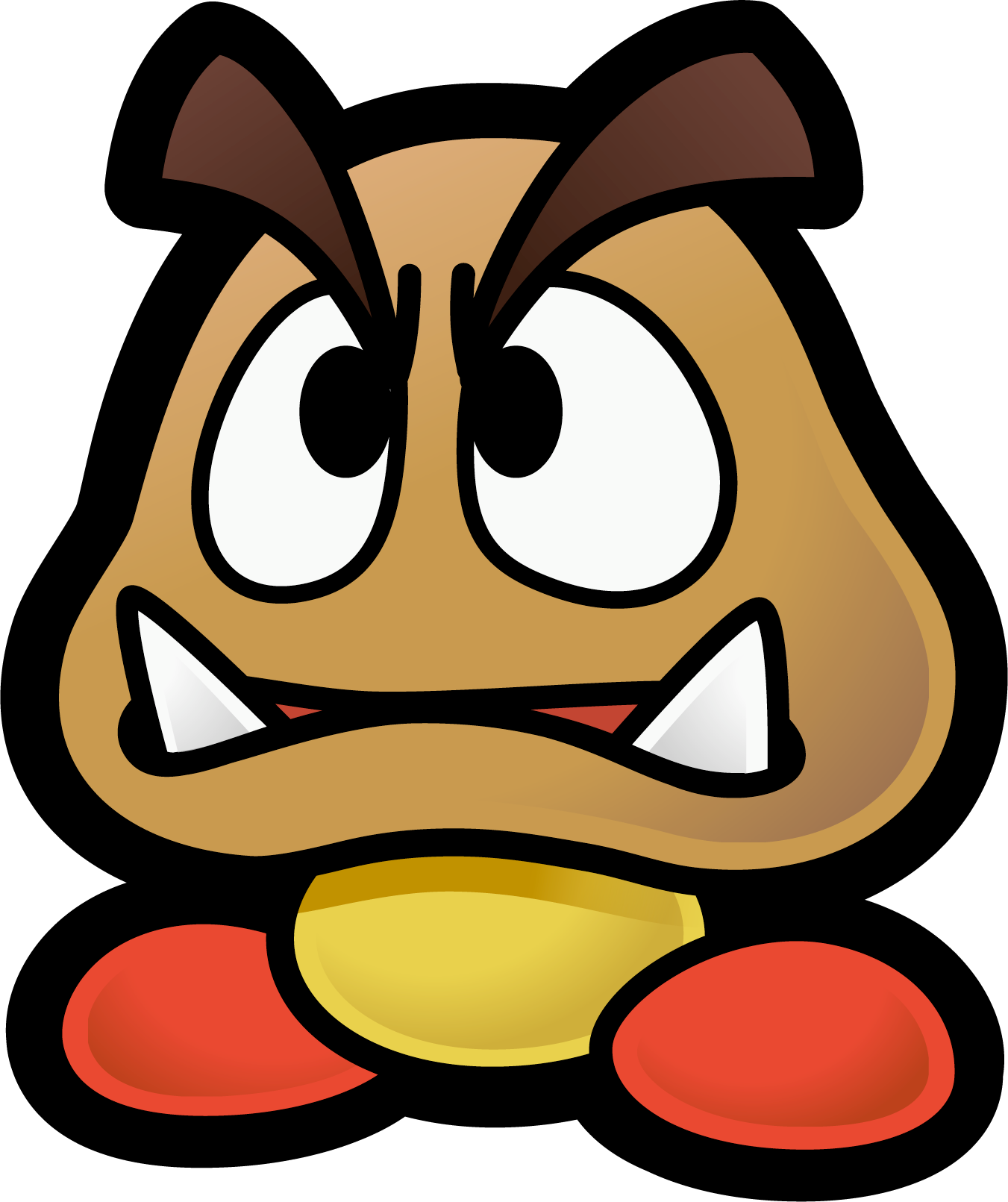 Drawn Mario Enemy - Paper Mario Goomba, HD Png Download -  1351x1611(#3083587) | PNG.ToolXoX.com
