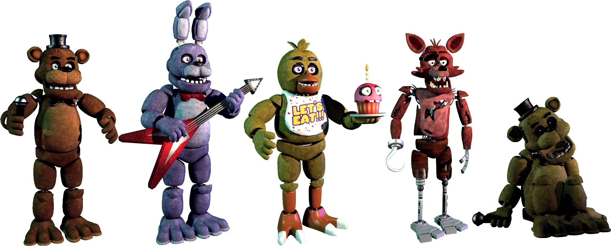 Five Nights At Freddy's 1 Extras - Imágenes De Five Nights At Freddy's 1,  HD Png Download - 2018x811(#415404)