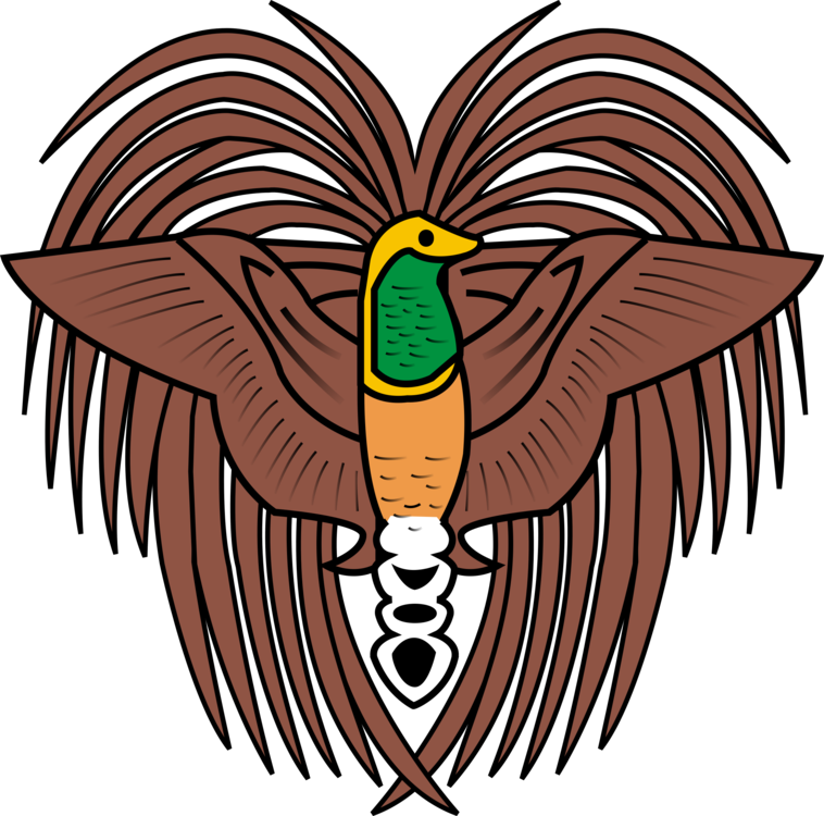 Port Moresby Emblem Of Papua New Guinea Flag Of Papua - Coat Of Arms Papua New Guinea, HD Png Download - birds of paradise png