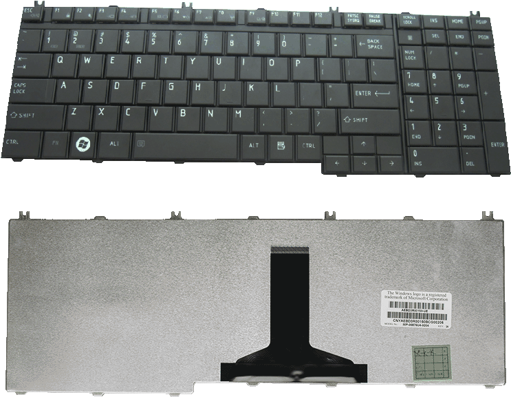Laptop Keyboard - Toshiba Laptop Keyboard Price, HD Png Download - laptop keyboard png