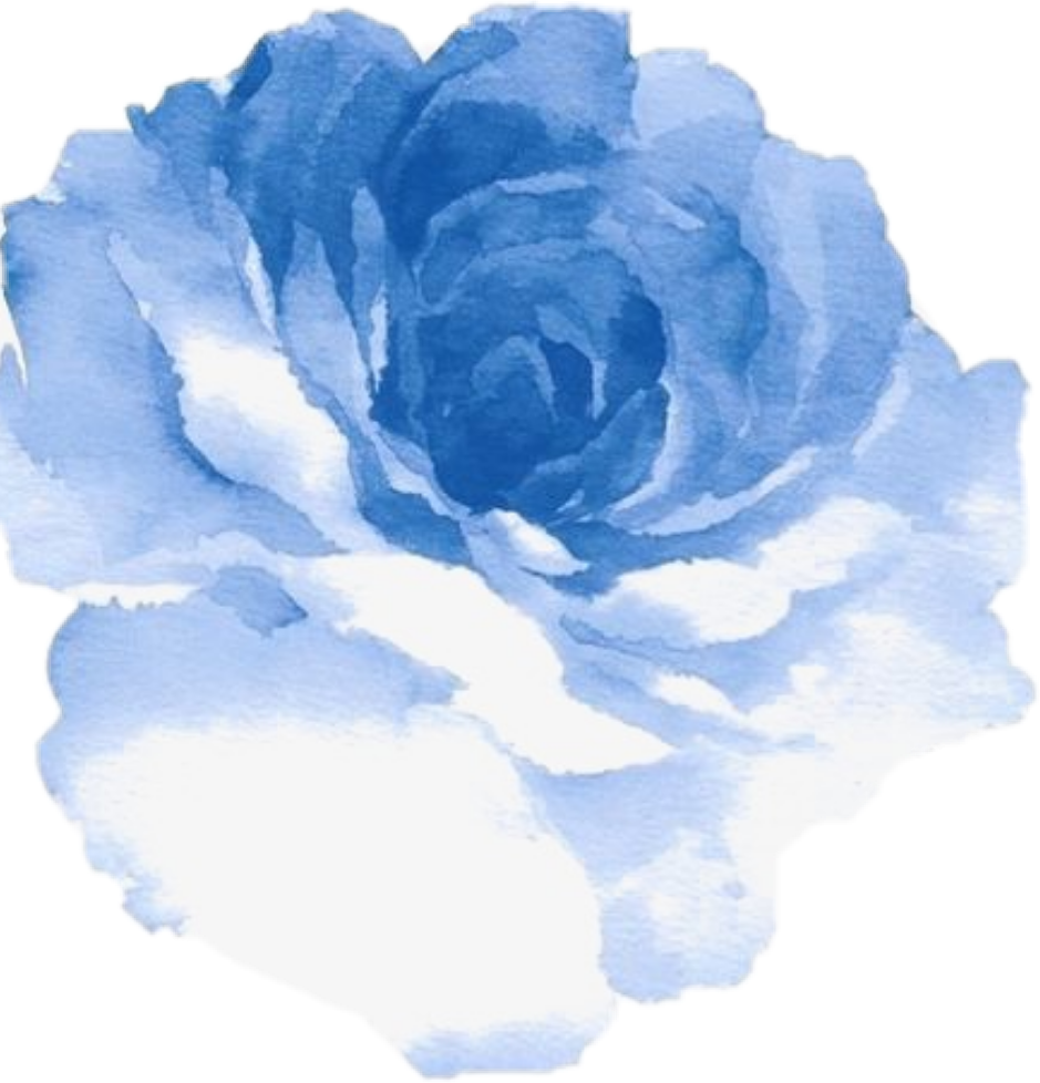 Watercolor Blue Flowers Blue Watercolor Flower Png Transparent Png Peony Outline Png Transparent Png Download Pngfind