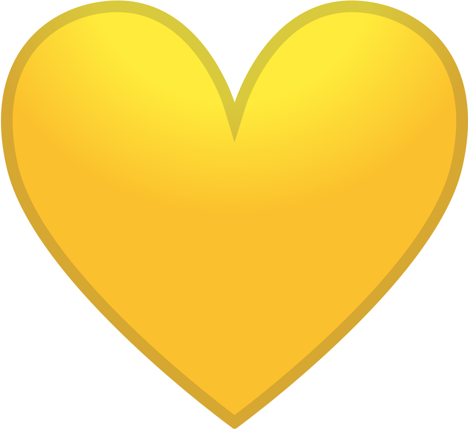 Yellow Heart Icon - Love Icon Yellow, HD Png Download - heart icon png