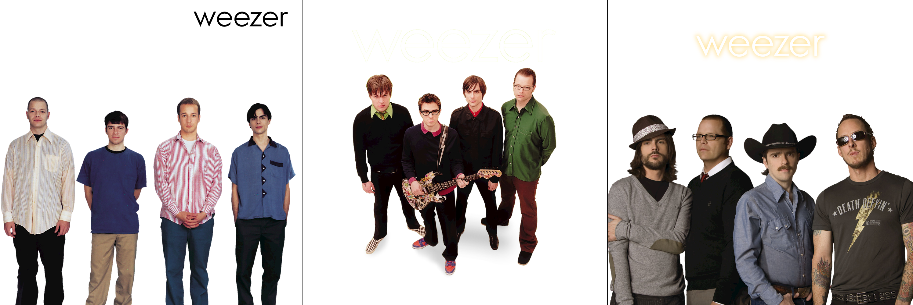 Transparent Versions Of Each Simple Color Album Appreciation - Weezer Blue  Green Red, HD Png Download - 3002x1000(#5993380)