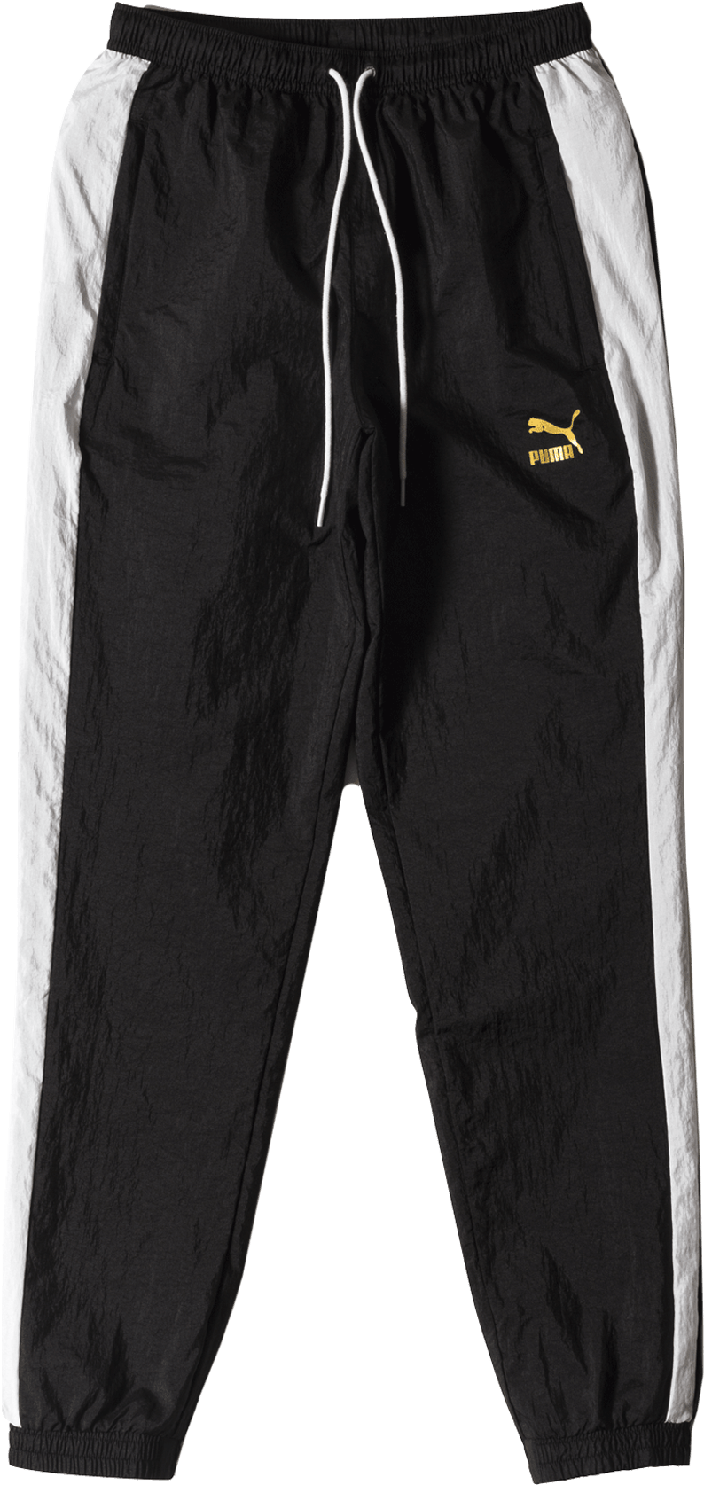 Men Black Training Track Pants With Slant Pockets