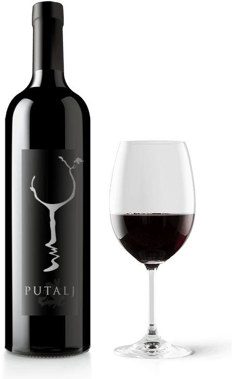 Putalj Wine - Vector Bottle Wine Black, HD Png Download - wine tasting png