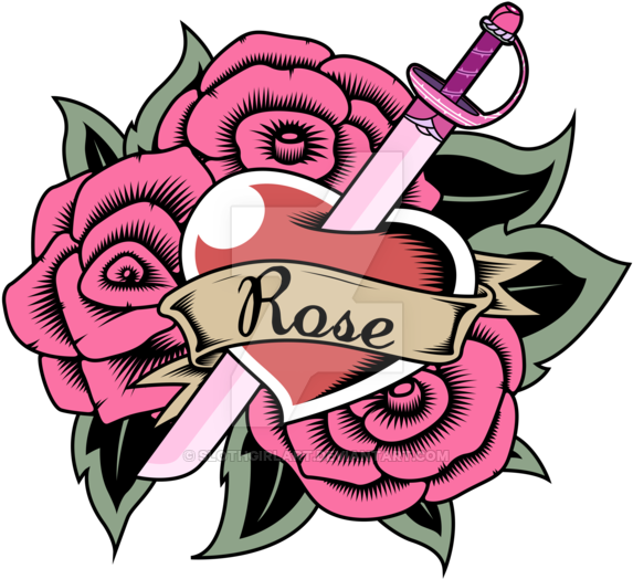 Rose With Name Tattoos - Rose Quartz Tatuajes De Steven Universe, HD ...