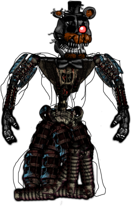 Editnightmare Molten Freddy - Nightmare Molten Freddy, HD Png Download -  663x963(#6440252)