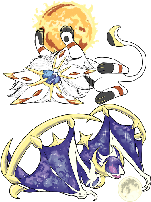 Pokemon Solgaleo X Lunala , Png Download - Pokemon Sun And Moon