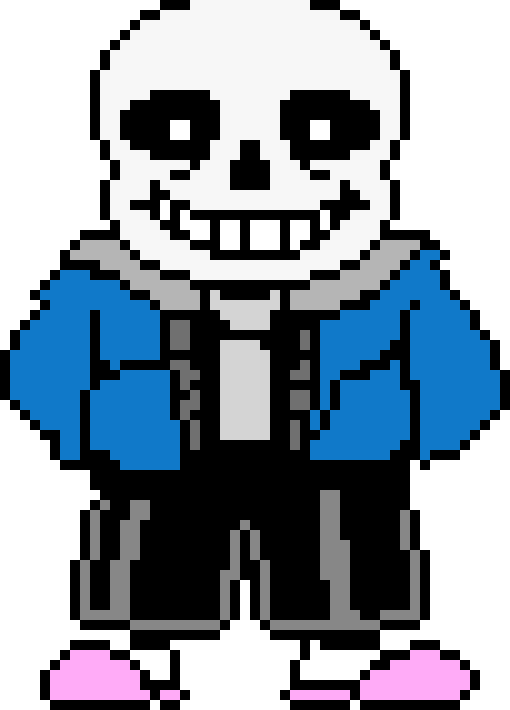 Pixel art of sans from undertale