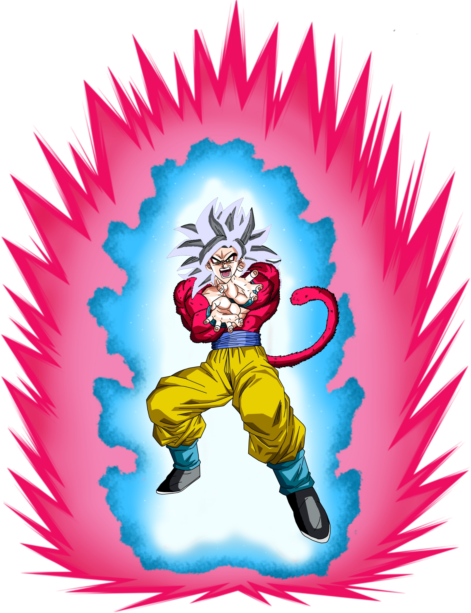 Goku Clipart Ssblue - Goku Ssj Blue Kaioken X10, HD Png Download