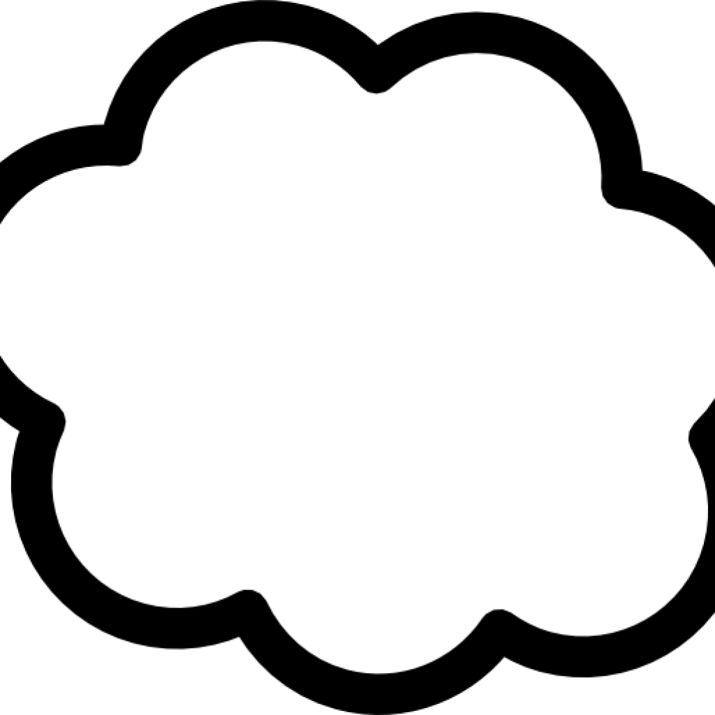 Cloud Clipart Black And White Clouds Clipart Black - Heart, HD Png