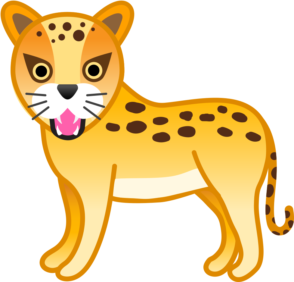 Download Svg Download Png - Cheetah Emoji, Transparent Png - leopard png