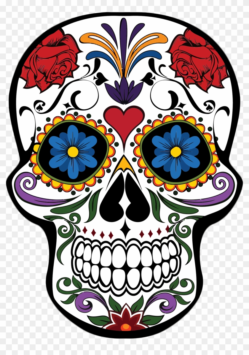 Transparent Sugar Skull Png - Dibujos De Calaveras Pintadas, Png Download -  1402x1930(#1699) - PngFind