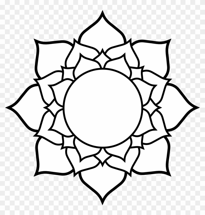 lotus flower outline drawing