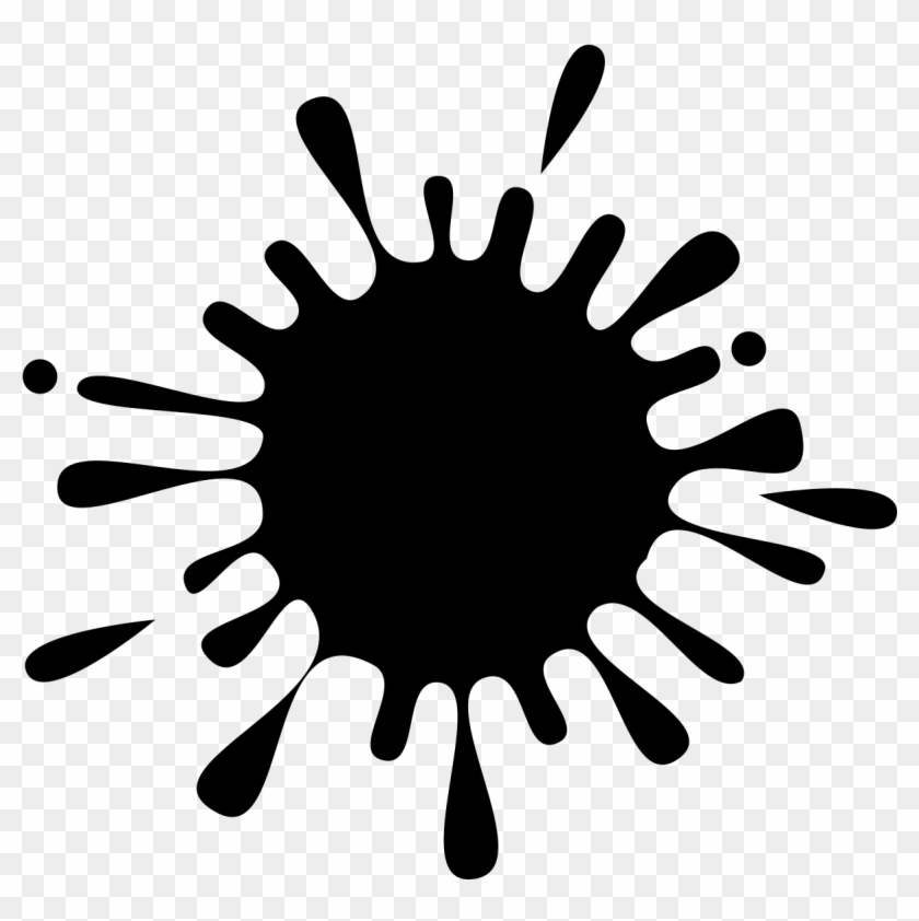 Black paint blot icon cartoon ink splashe Vector Image