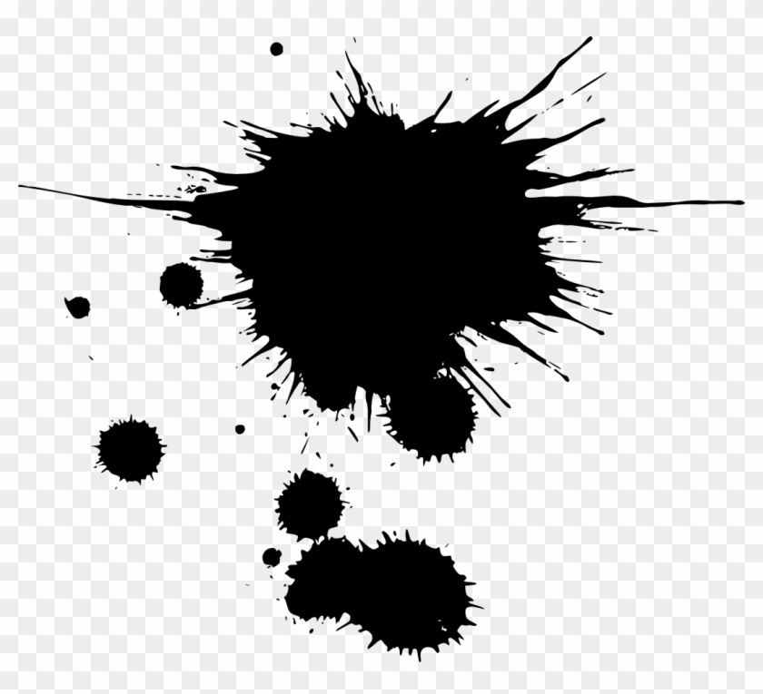 Free Download - Black Paint Splatter Transparent, HD Png Download ...