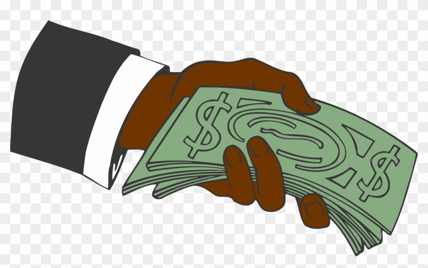Hand Giving Money Vector Clipart Image - Hand Giving Money Cartoon, HD Png  Download - 2400x1394(#7261) - PngFind