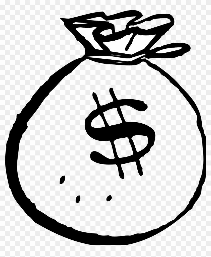 Pix For Money Bag Clipart Png - Money Bag Clipart Black And White