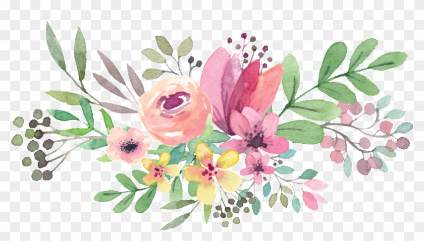 Get Corner Transparent Background Watercolor Flower Png Pictures