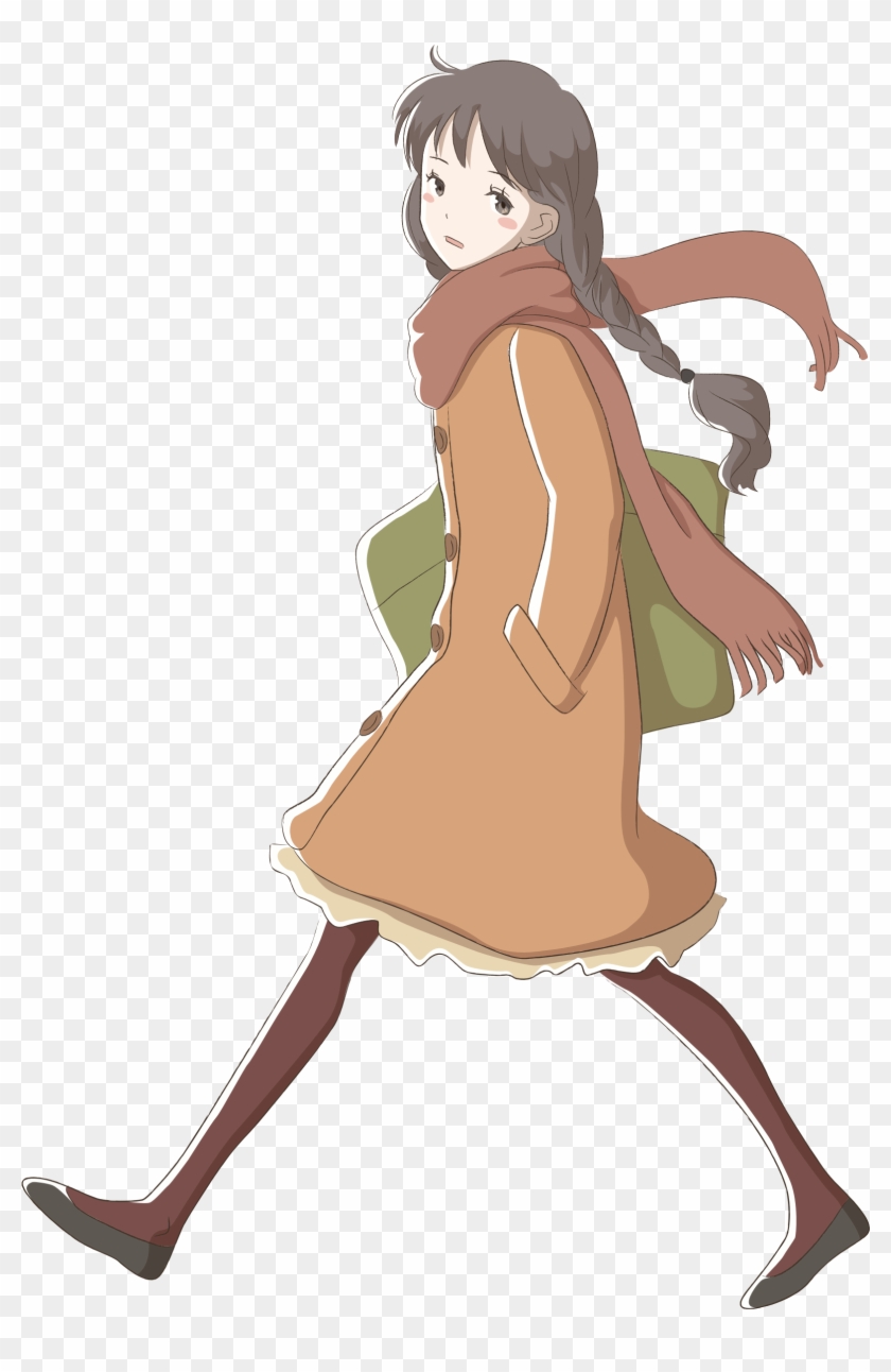 Anime Girl Walking - Anime Girl Walking Drawing, HD Png Download -  1609x2400(#17272) - PngFind