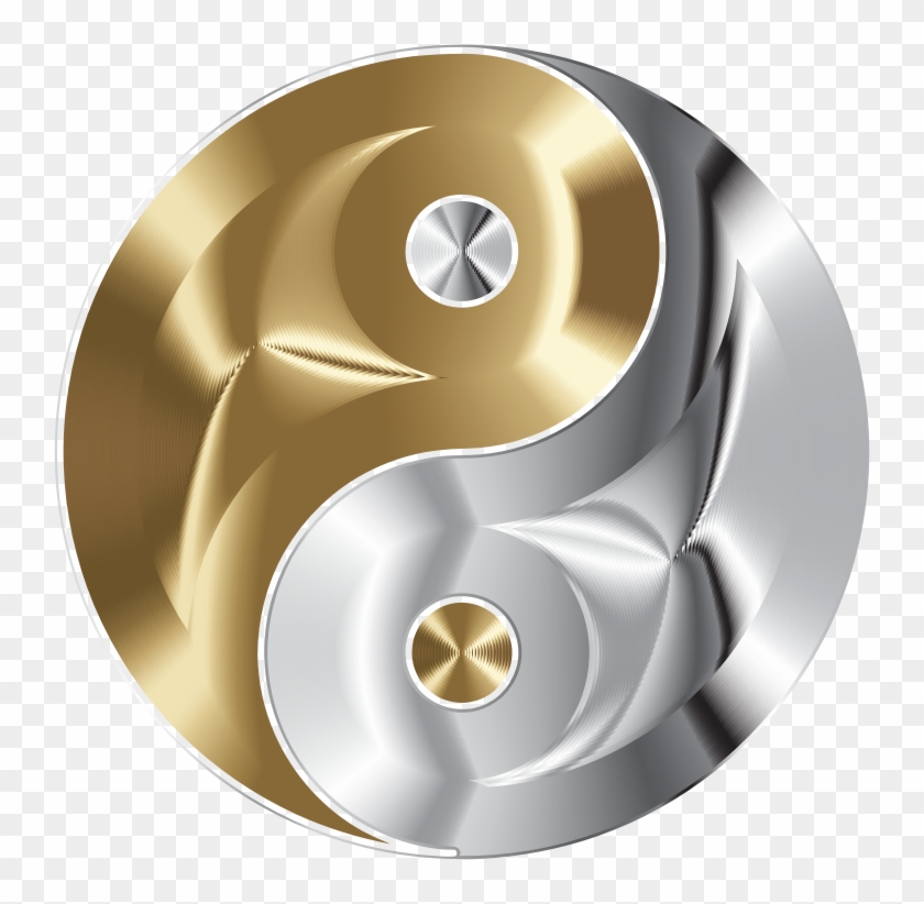 Medium Image - Yin Yang Gold Hd Png, Transparent Png - 742x742(#103860