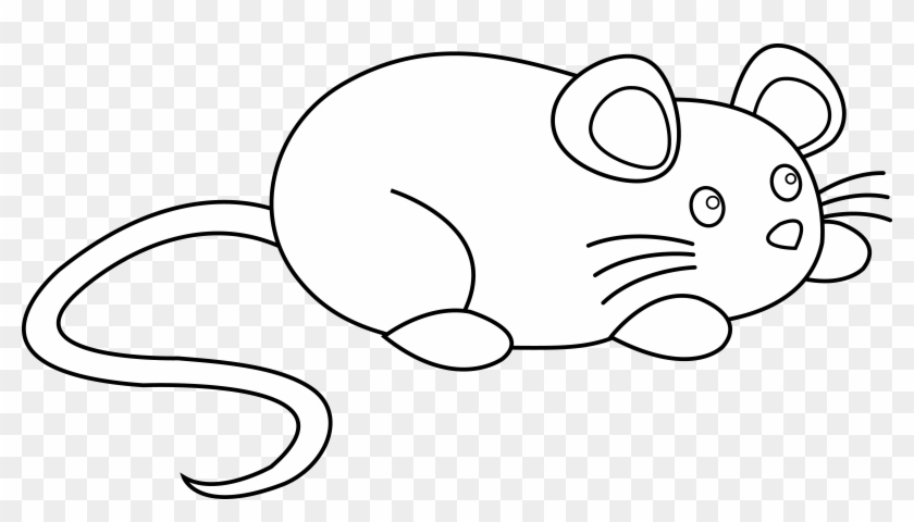 Svg Black And White Outline Viewing Gallery Panda Free - Cute Rat Cartoon  Black And White, HD Png Download - 7123x3735(#1008111) - PngFind
