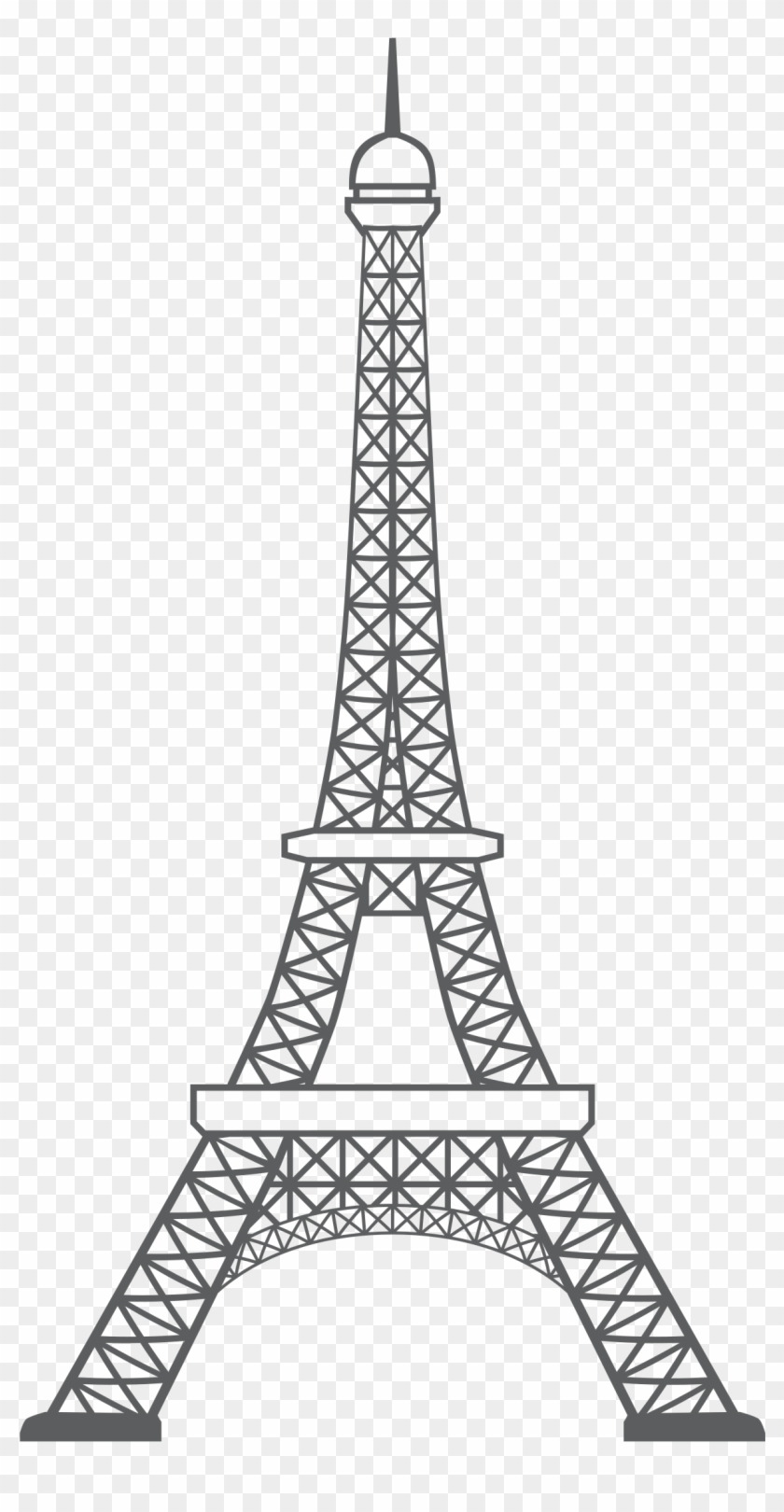 1600 X 2400 14 - Eiffel Tower Simple Outline, HD Png Download