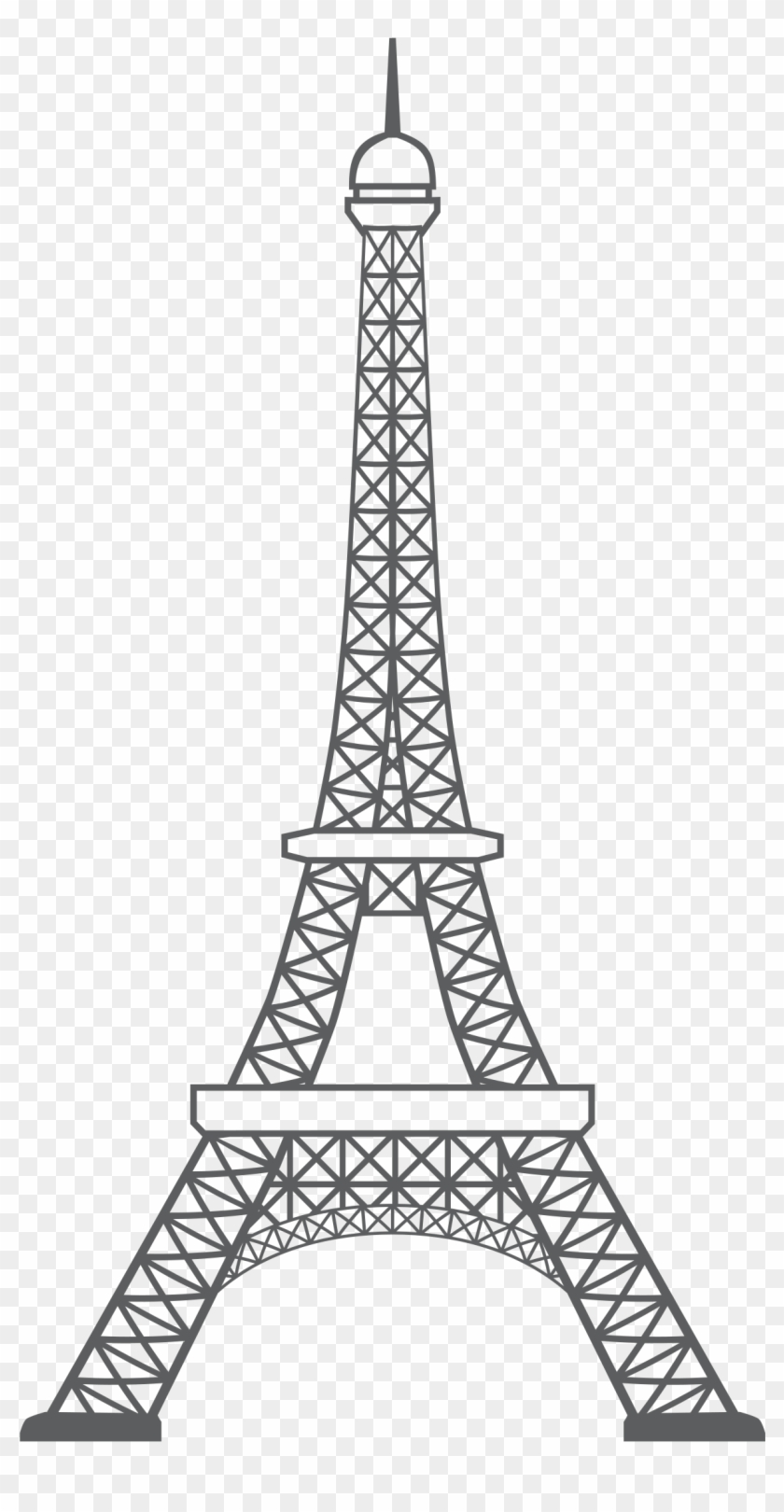 1600 X 2400 14 Eiffel Tower Simple Outline HD Png Download 