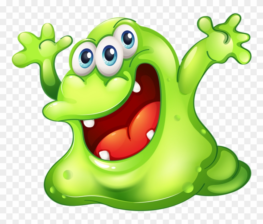 Png Funny Monsters And Album Cartoon - Green Slime Monster, Transparent Png  - 800x677(#1023404) - PngFind
