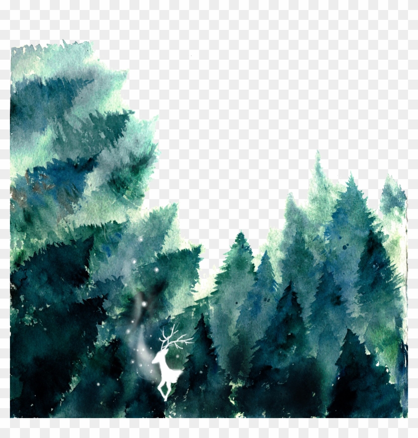 Forest Watercolor Forest Trees Png Transparent Png 1200x1200 1027046 Pngfind