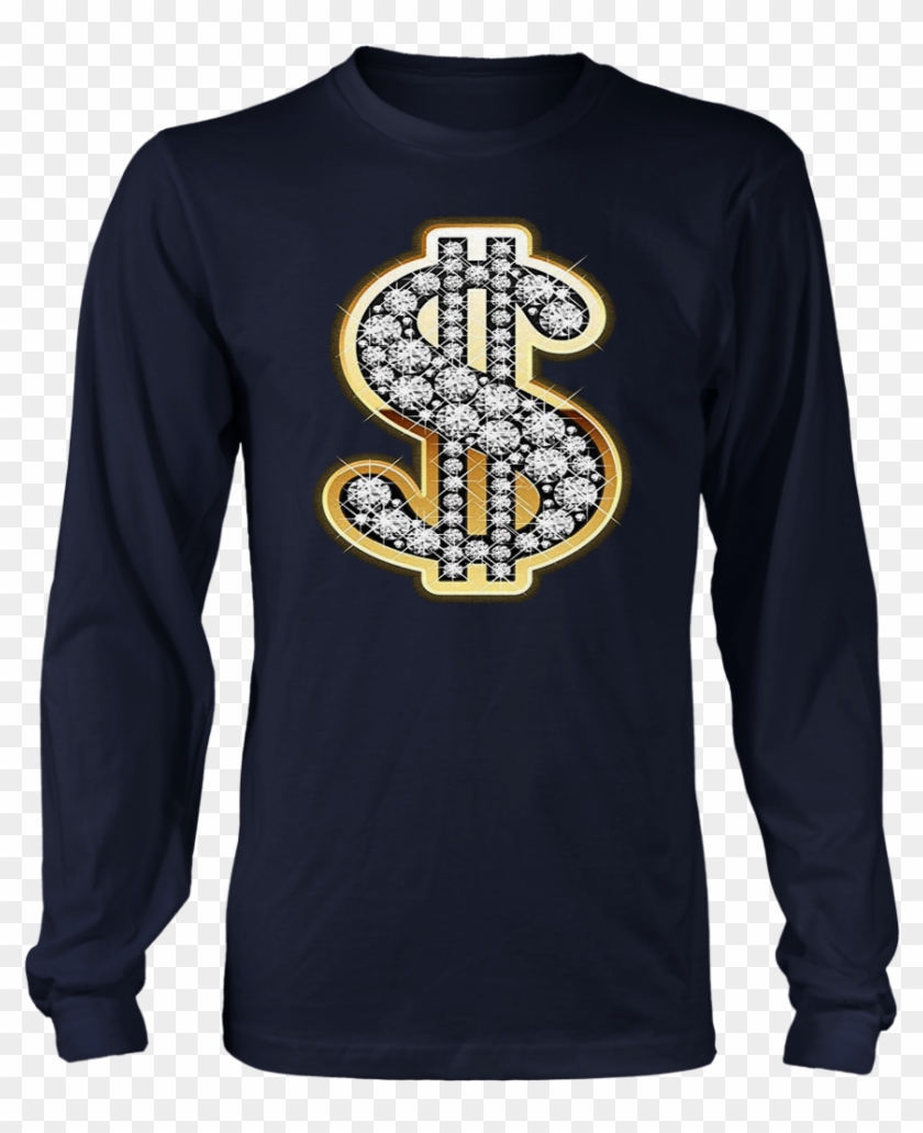 Diamond Dollar Sign T Shirt Gold Cash Money Graphic - Science Related ...