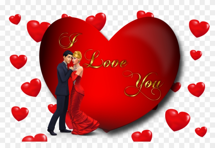 I Love You Loving Couple Red Heart Desktop Hd Wallpaper - Love You Photo  Download, HD Png Download - 1865x1201(#1042656) - PngFind