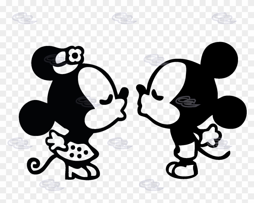 Download Free Mickey And Minnie Mouse Silhouette Clip Art Mickey Mouse Kissing Hd Png Download 792x592 1056212 Pngfind