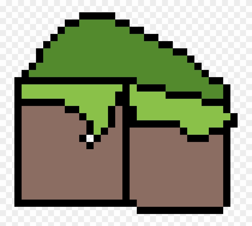 Minecraft Grass Block Q Bert 8 Bit Hd Png Download 10x10 Pngfind