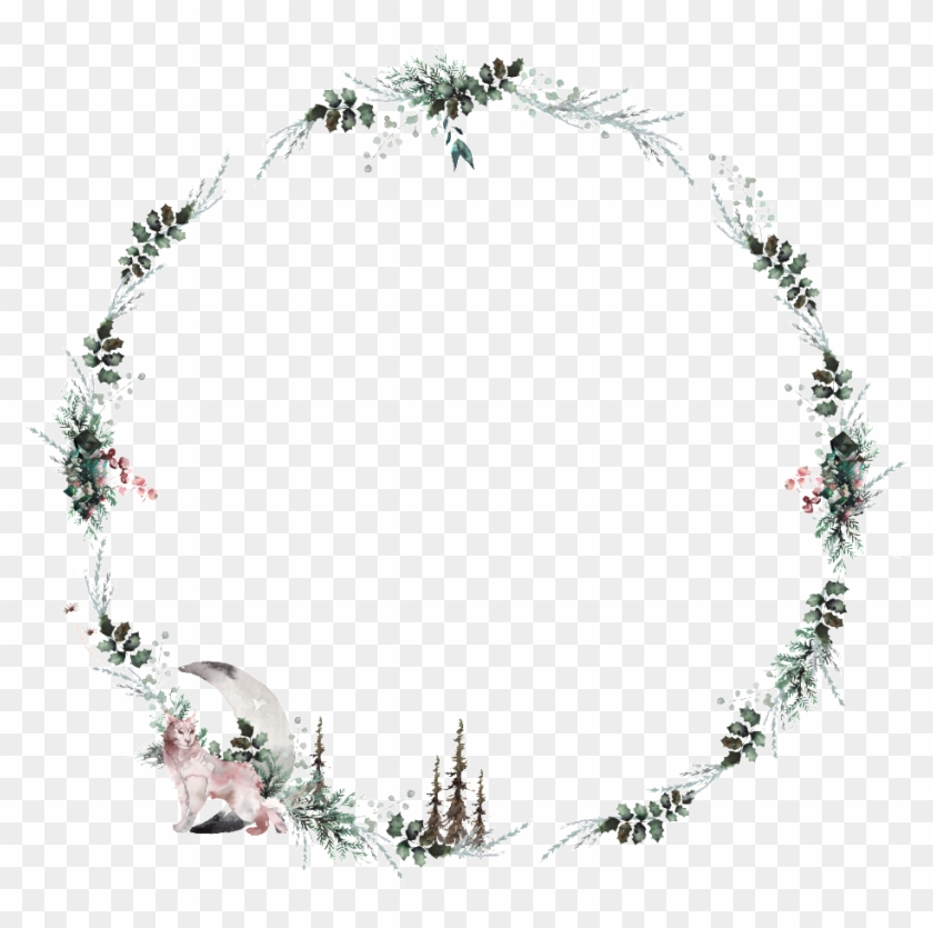 Новогодняя Круглая Рамка