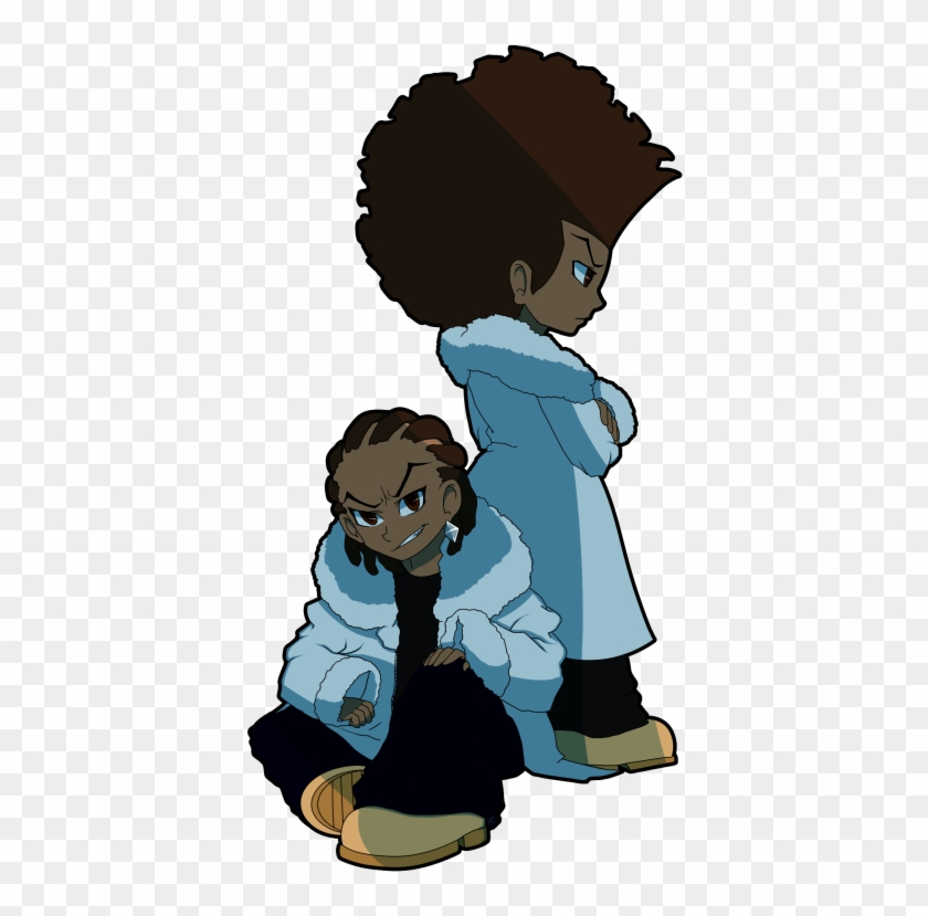 Huey And Riley Black Anime Guy, Anime Guys, The Boondocks, - Boondocks  Characters Png, Transparent Png - 452x750(#1094577) - PngFind