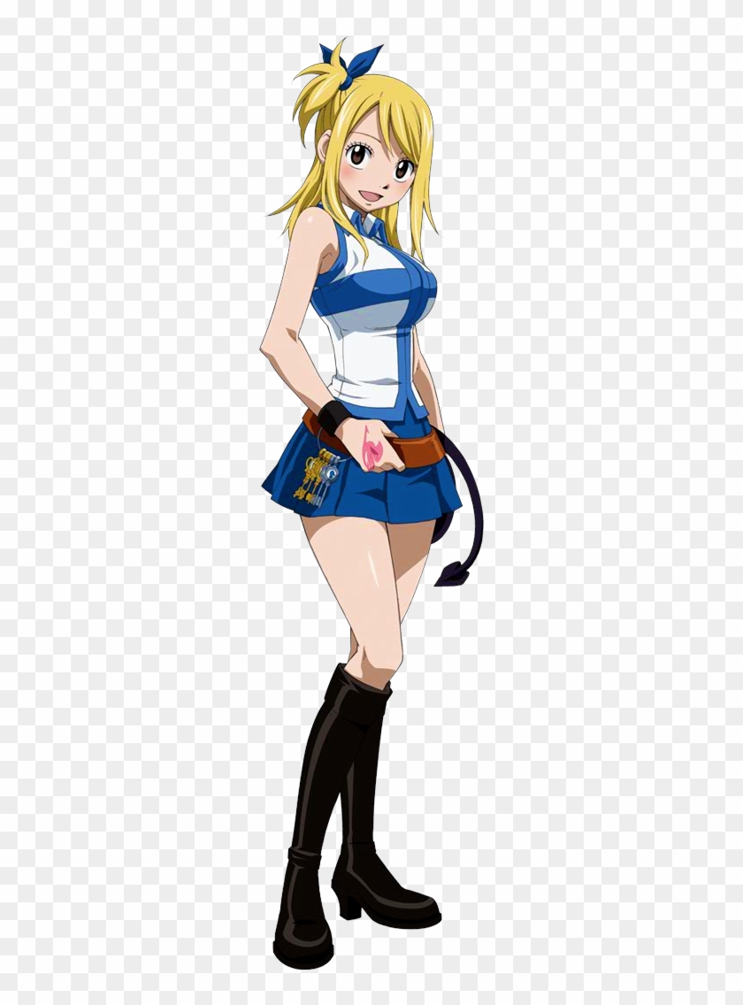 Who Is Your Waifu Lucy Fairy Tail Anime Hd Png Download 450x1055 Pngfind