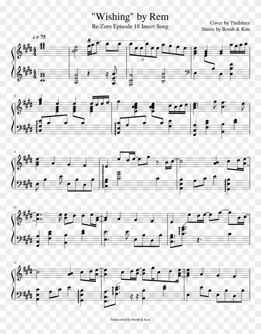 Wishing By Rem Sheet Music Composed By Cover By Theishter Chrono Trigger Peaceful Days Sheet Music Hd Png Download 850x1100 1098449 Pngfind