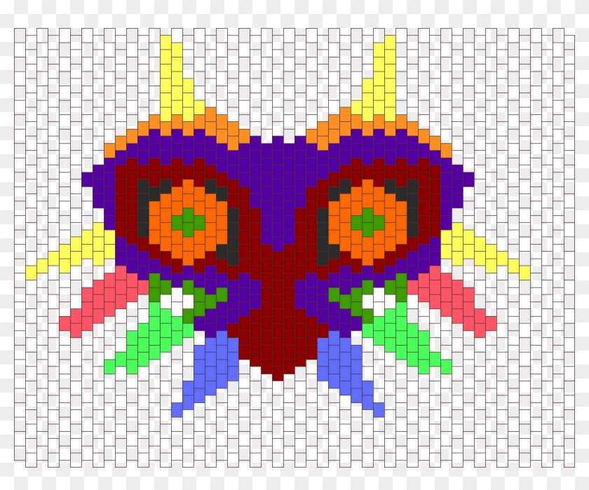 Majoras Mask Bead Pattern - Cross-stitch, HD Png Download - 1050x824 ...