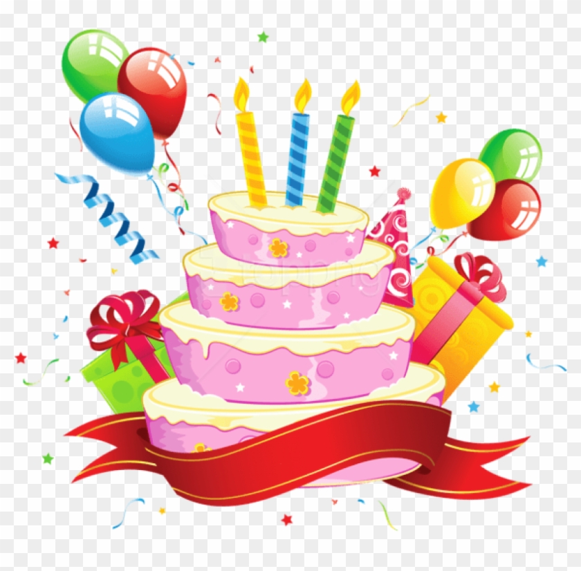 Picture Black And White Library Cake Transparent Hb - Birthday Cakes  Transparent Background, HD Png Download - 600x557(#114693) - PngFind