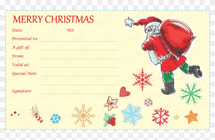 Santa Gift Certificate Template from www.pngfind.com