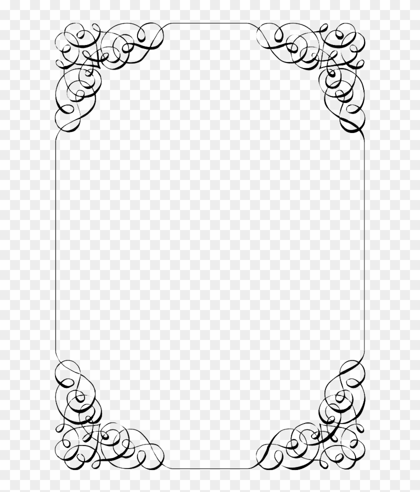 Wedding Invitation Border Png File - Black And White Menu Template With Regard To Blank Templates For Invitations