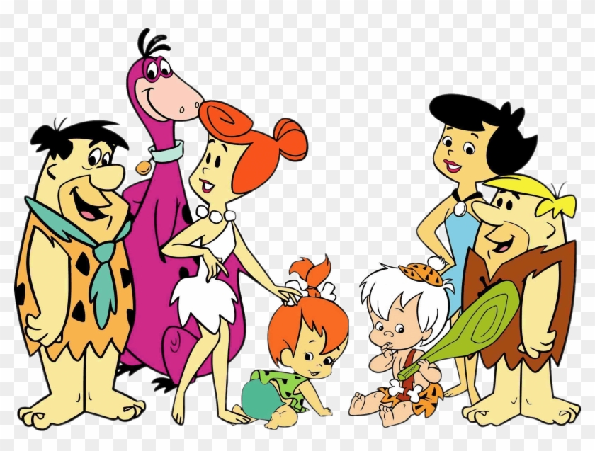 The Flintstones And Rubbles - Flintstones Cartoon Characters, HD Png  Download - 2501x1779(#1106511) - PngFind